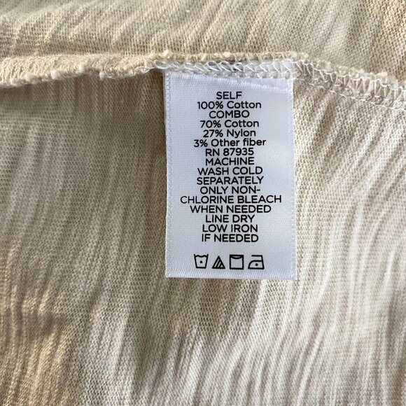 Logo By Lori Goldstein Cardigan Cotton Slub Knit L - Picture 5 of 6